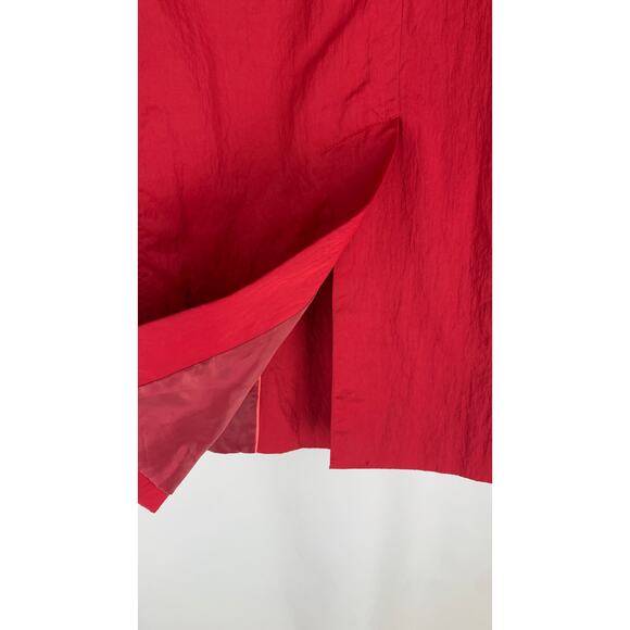 Elie Tahari Double Breasted Trench Coat Jacket Womens Small Red - Picture 11 of 12